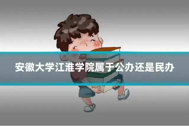 安徽大学江淮学院属于公办还是民办