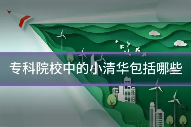 专科院校中的小清华包括哪些