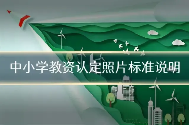 中小学教资认定照片标准说明