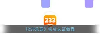 233乐园实名认证完整方法