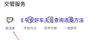平安好车主驾驶行为评分查询攻略