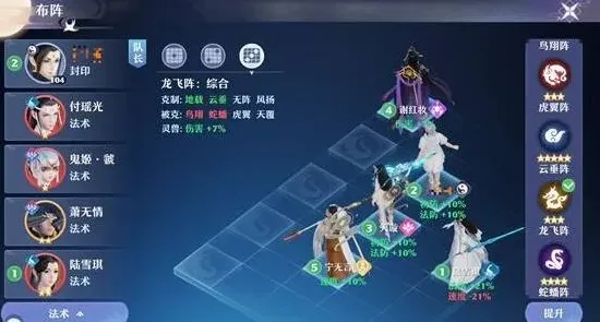 梦幻新诛仙手游阵法搭配指南