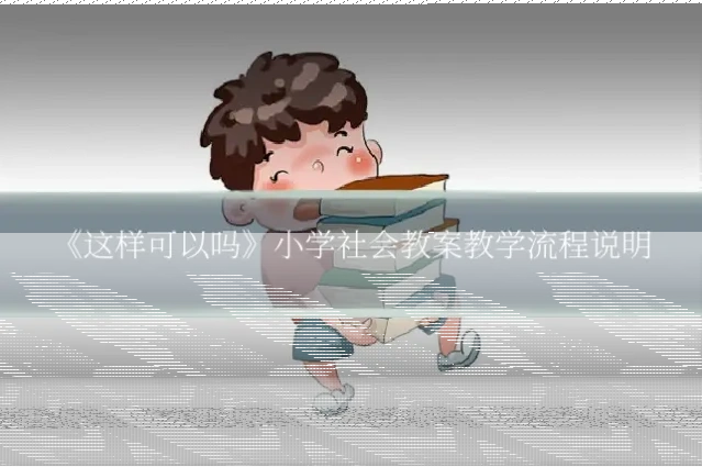 《这样可以吗》小学社会教案教学流程说明