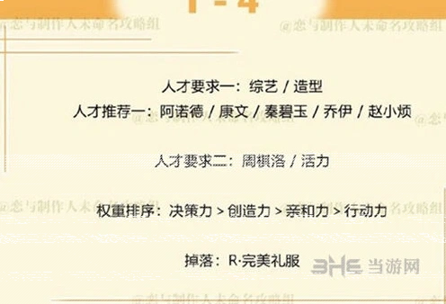 恋与制作人周棋洛拍摄副本1-4完整攻略