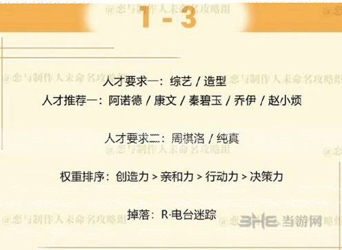 恋与制作人周棋洛拍摄副本1-3通关攻略