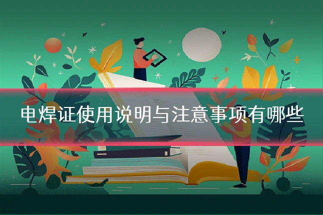 电焊证使用说明与注意事项有哪些