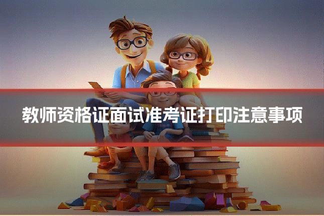 教师资格证面试准考证打印注意事项