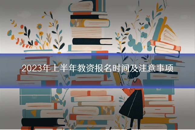 2023年上半年教资报名时间及注意事项