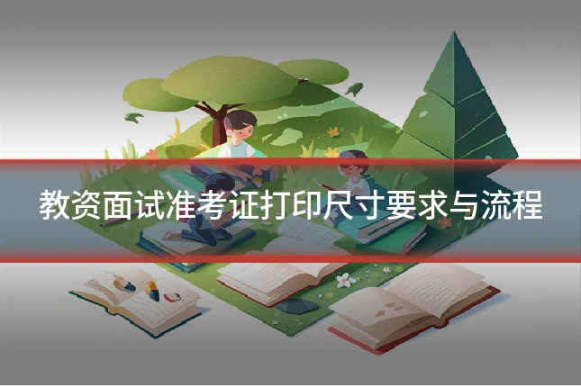 教资面试准考证打印尺寸要求与流程