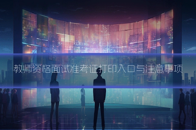 教师资格面试准考证打印入口与注意事项