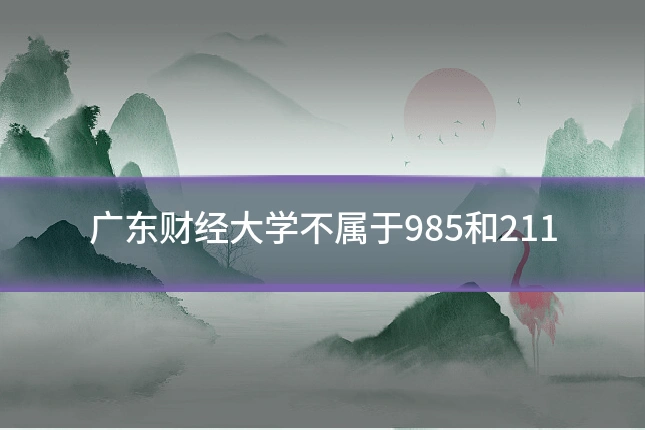 广东财经大学不属于985和211