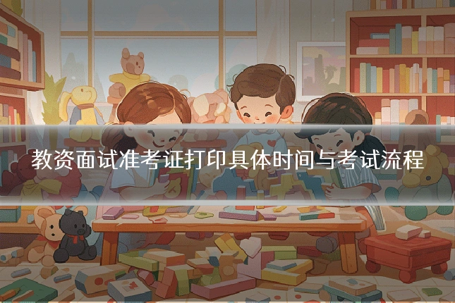 教资面试准考证打印具体时间与考试流程
