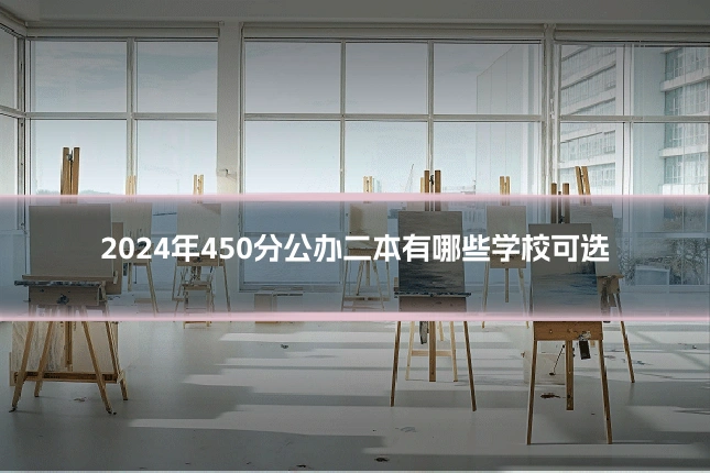 2024年450分公办二本有哪些学校可选