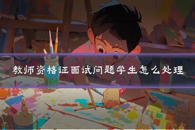 教师资格证面试问题学生怎么处理
