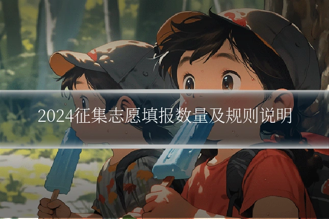 2024征集志愿填报数量及规则说明