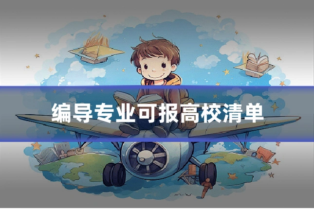 编导专业可报高校清单