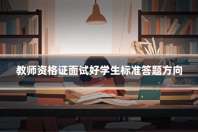 教师资格证面试好学生标准答题方向