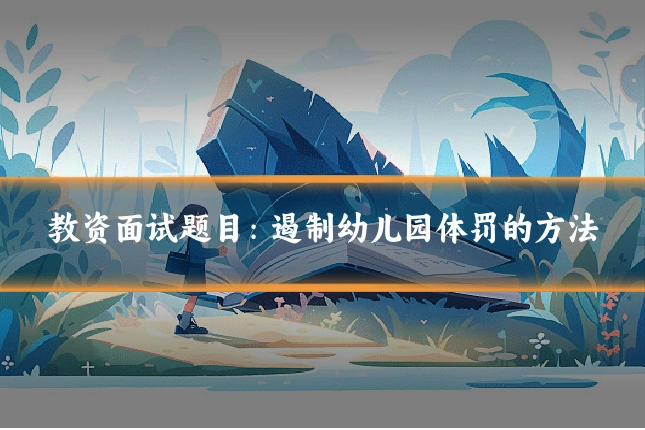 教资面试题目：遏制幼儿园体罚的方法