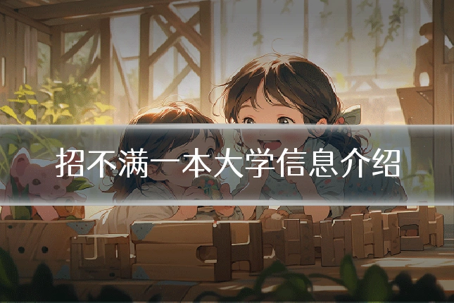 招不满一本大学信息介绍