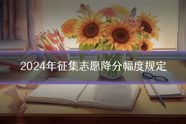 2024年征集志愿降分幅度规定