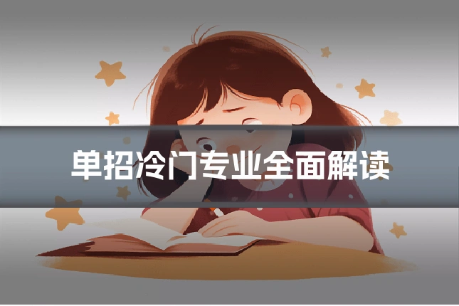 单招冷门专业全面解读