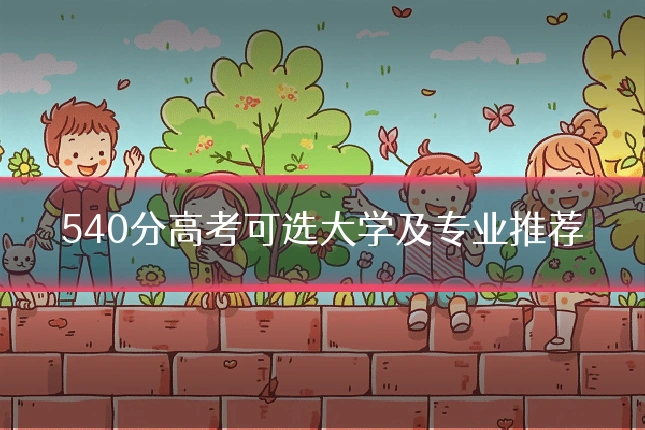 540分高考可选大学及专业推荐