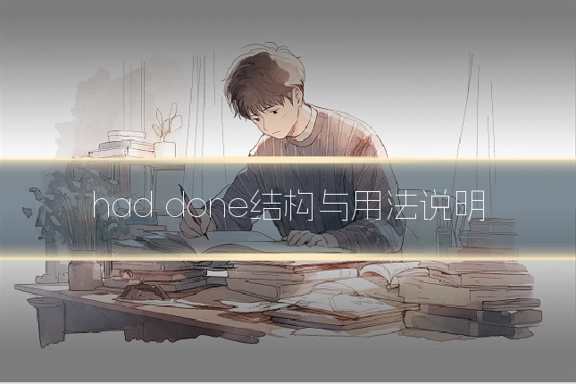had done结构与用法说明
