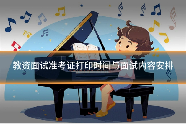 教资面试准考证打印时间与面试内容安排