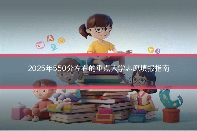 2025年550分左右的重点大学志愿填报指南