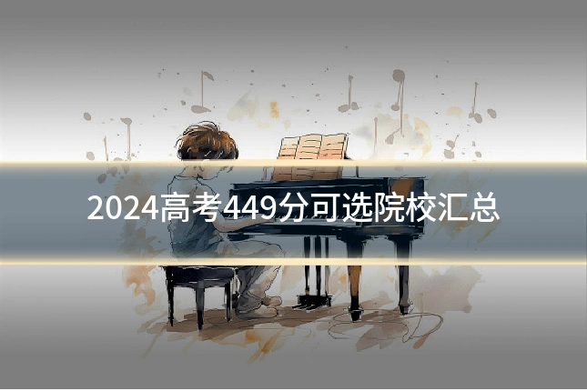 2024高考449分可选院校汇总