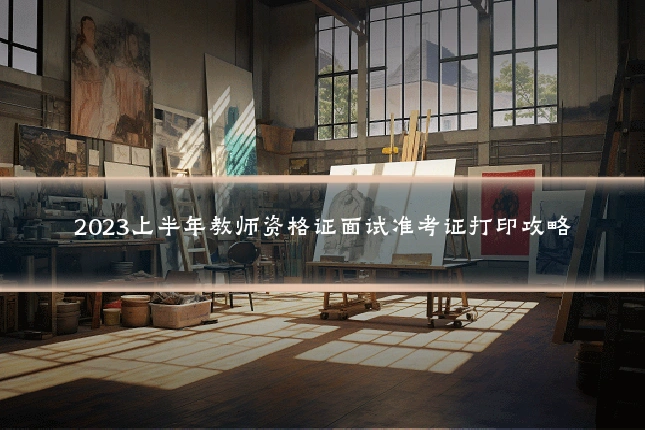 2023上半年教师资格证面试准考证打印攻略