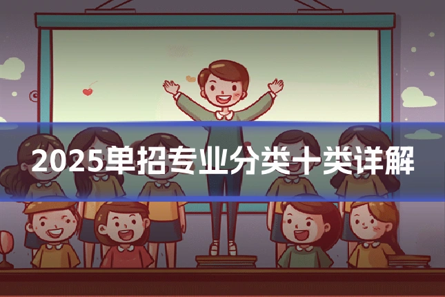 2025单招专业分类十类详解