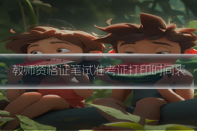 教师资格证笔试准考证打印时间表