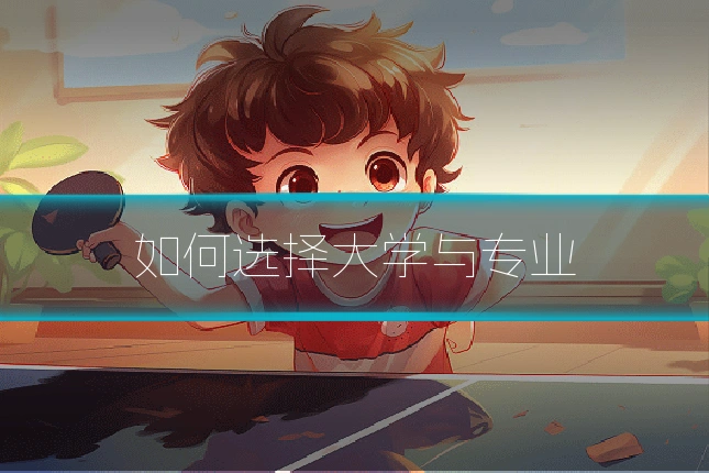 如何选择大学与专业