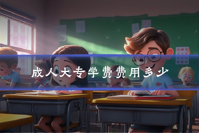 成人大专学费费用多少