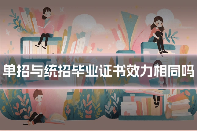 单招与统招毕业证书效力相同吗