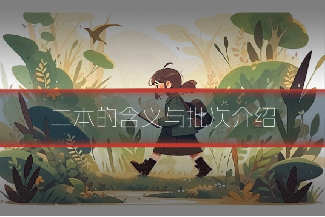 二本的含义与批次介绍