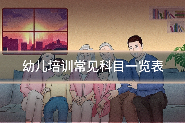 幼儿培训常见科目一览表