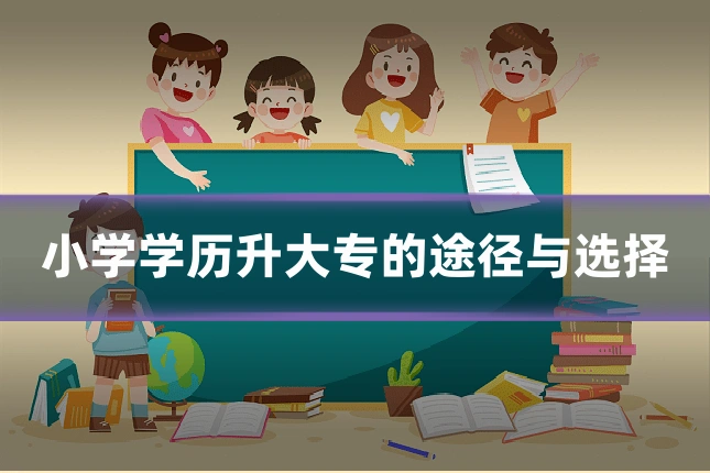 小学学历升大专的途径与选择