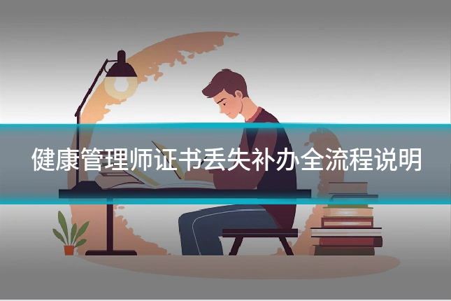 健康管理师证书丢失补办全流程说明