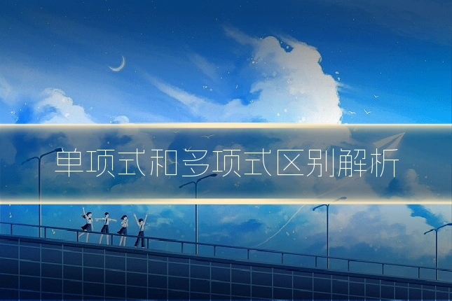 单项式和多项式区别解析