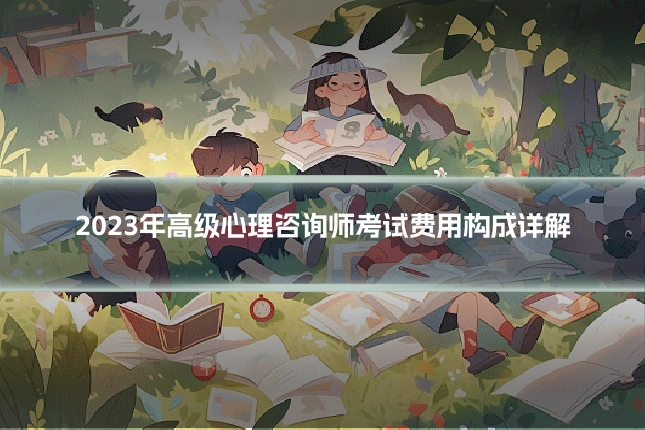 2023年高级心理咨询师考试费用构成详解