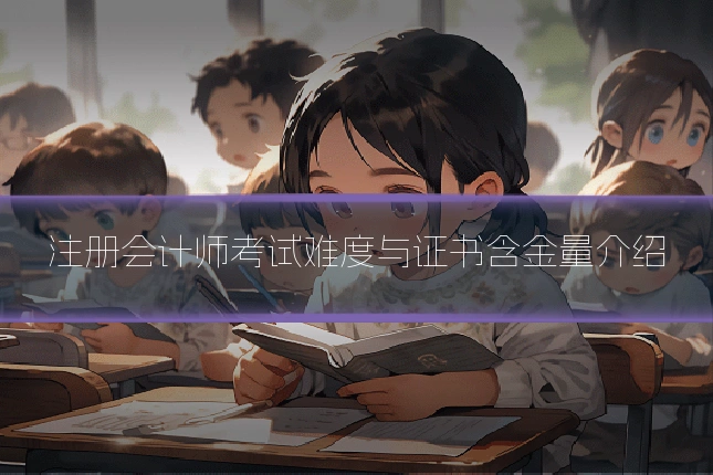 注册会计师考试难度与证书含金量介绍