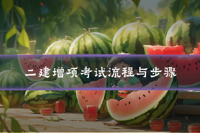 二建增项考试流程与步骤