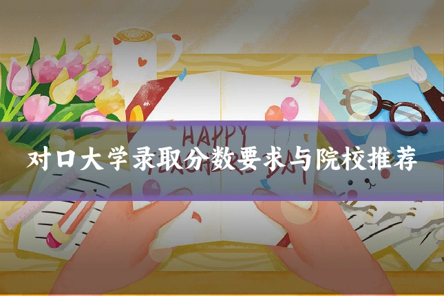 对口大学录取分数要求与院校推荐