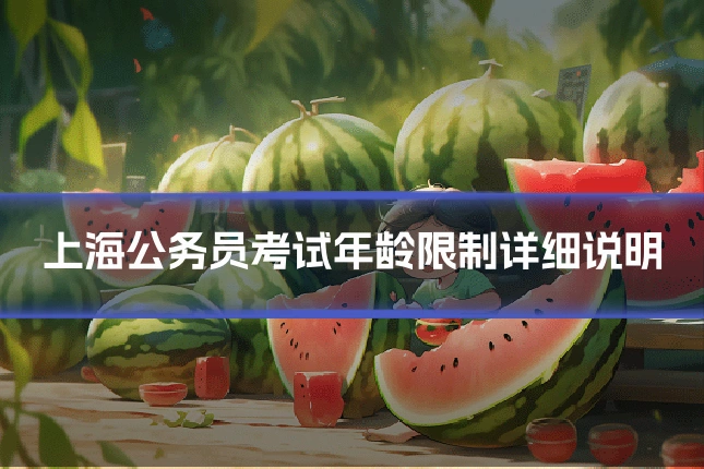 上海公务员考试年龄限制详细说明