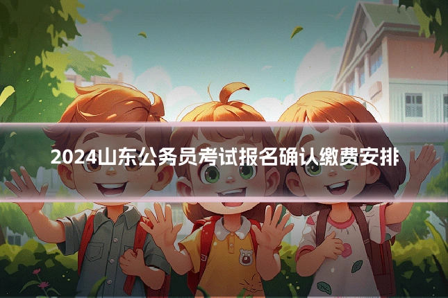 2024山东公务员考试报名确认缴费安排