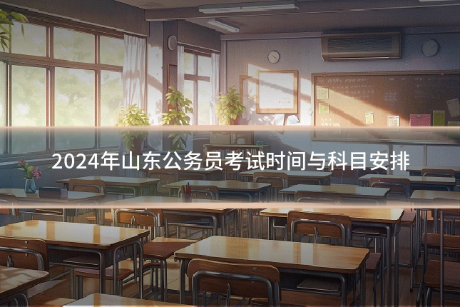 2024年山东公务员考试时间与科目安排