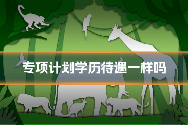 专项计划学历待遇一样吗