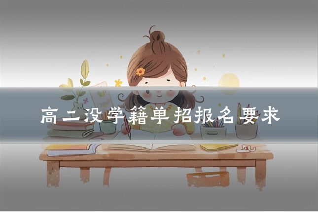 高二没学籍单招报名要求